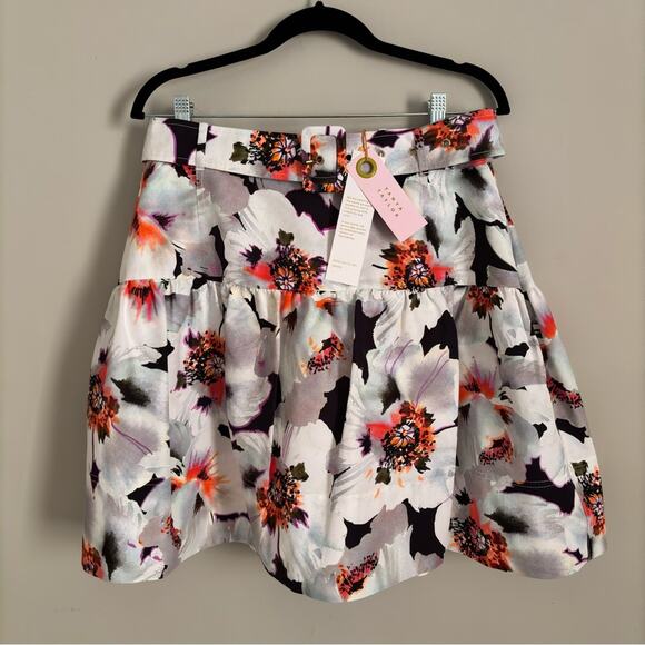 NWT Tanya Taylor SilK Floral Short A-Line Skirt Feminine Flowy  - Size L - Picture 1 of 9